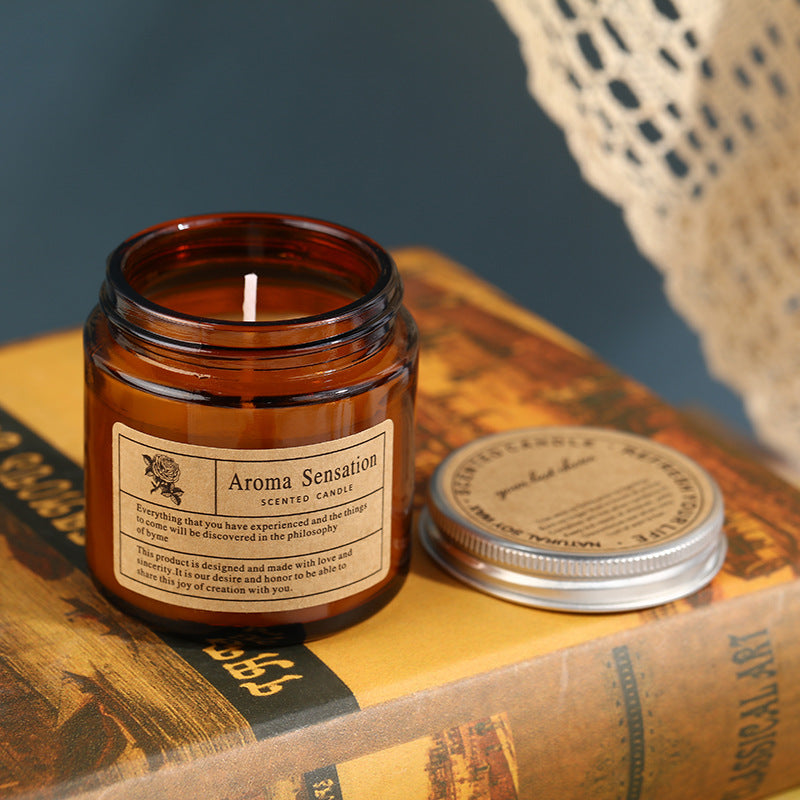 Amber Glass Scented Candle