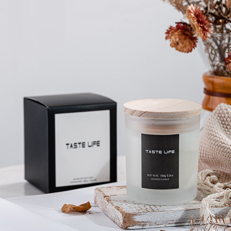 Wooden Lid Soy Wax Scented Candle